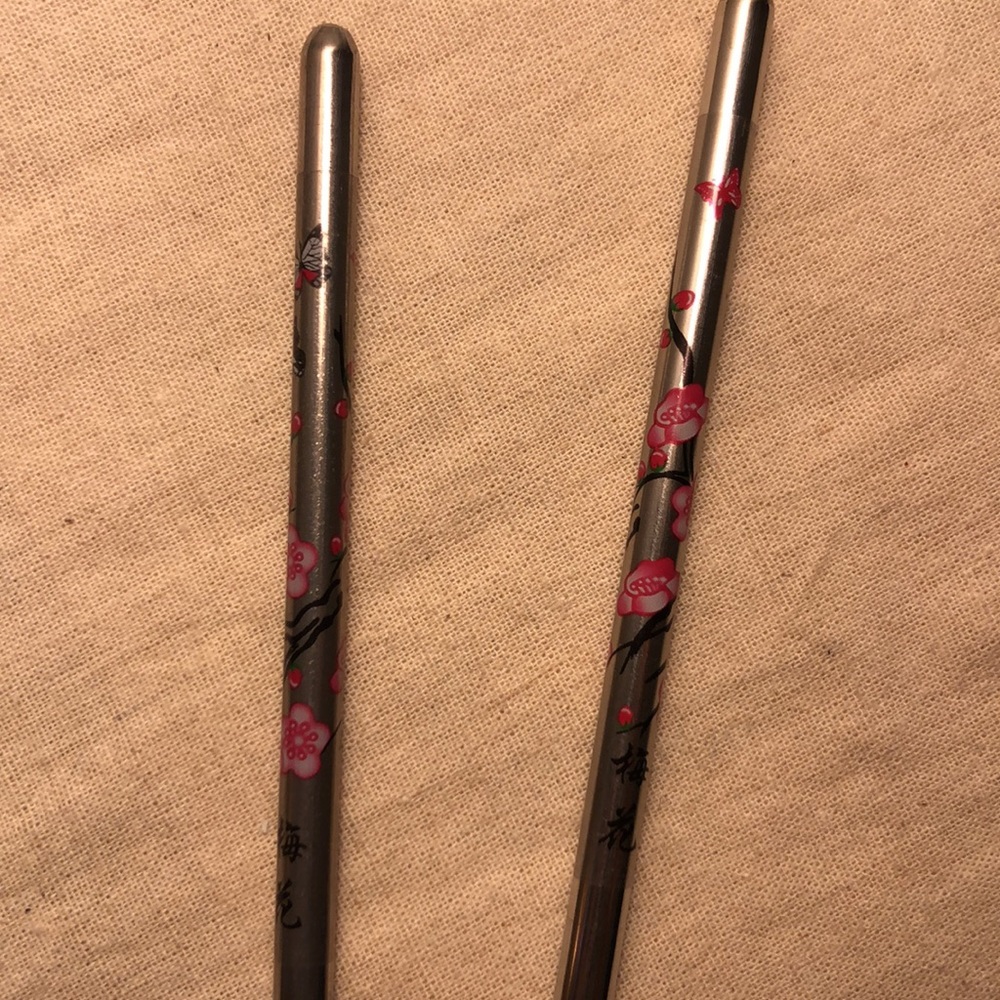 Metal Chopsticks Cherry Blossoms - Picture 4 of 5